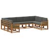 vidaXL Ensemble de canap&eacute;s d'ext&eacute;rieur 9 pc Naturel et Anthracite