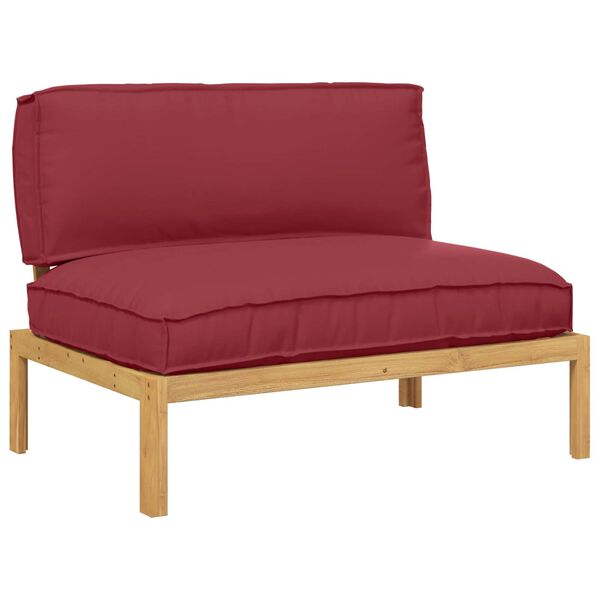 vidaXL Ensemble de Canap&eacute;s avec coussin Uni Bordeaux 120 x 92 x 69 cm