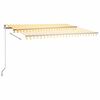vidaXL Auvent automatique sur pied 450x300 cm Jaune/Blanc