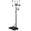 vidaXL Support de basket-ball Transparent 216-250 cm Polycarbonate