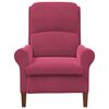 vidaXL fauteuil Rouge bordeaux 76 x 94 x 102 cm Velours