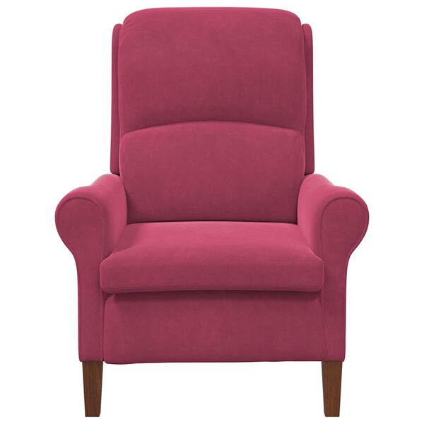 vidaXL fauteuil Rouge bordeaux 76 x 94 x 102 cm Velours