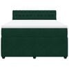 vidaXL Sommier &agrave; lattes de lit et matelas Vert fonc&eacute; 140x190cm Velours