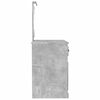 vidaXL Coiffeuse avec LED gris b&eacute;ton 90x50x132,5 cm bois d'ing&eacute;nierie