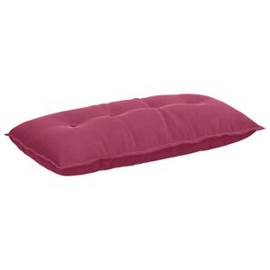 vidaXL Coussin de Dos Bordeaux 100 x 50 cm Tissu en velours c&ocirc;tel&eacute;