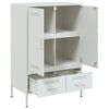 vidaXL Buffet haut blanc 68x39x101,5 cm acier