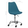 vidaXL Chaise de bureau Turquoise Similicuir