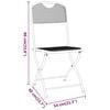 vidaXL Chaises pliables jardin lot de 4 Maille m&eacute;tallique Anthracite