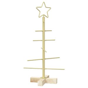 vidaXL Sapin de No&euml;l en m&eacute;tal avec support KUOPIO 60 cm Acier Dor&eacute;