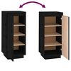 vidaXL Armoire &agrave; chaussures Noir 35x35x80 cm Bois de pin massif