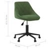 vidaXL Chaise pivotante de bureau Vert foncé Velours