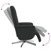 vidaXL Fauteuil inclinable avec repose-pieds noir tissu