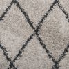 vidaXL Tapis shaggy &agrave; poils longs moderne beige anthracite 160x160 cm