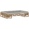 vidaXL Ensemble de canap&eacute;s d'ext&eacute;rieur 9 pc Naturel et gris clair