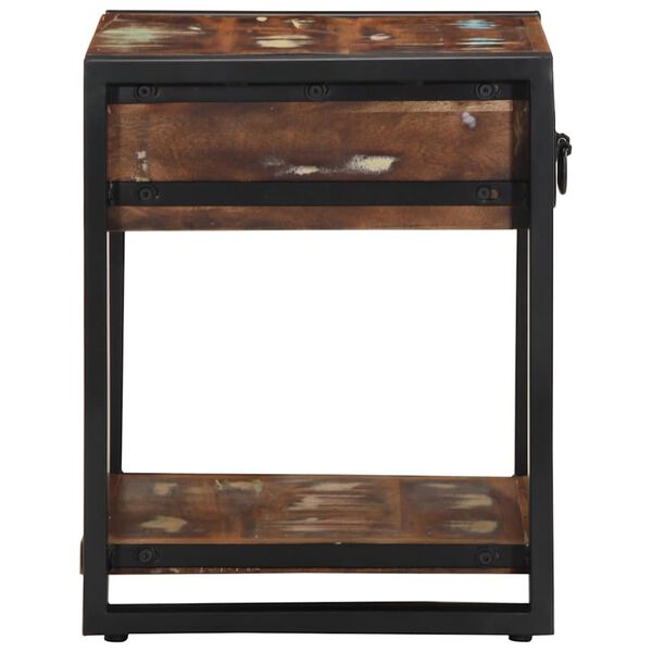 vidaXL Table d'appoint multicolore 40x40x50cm bois récupération massif