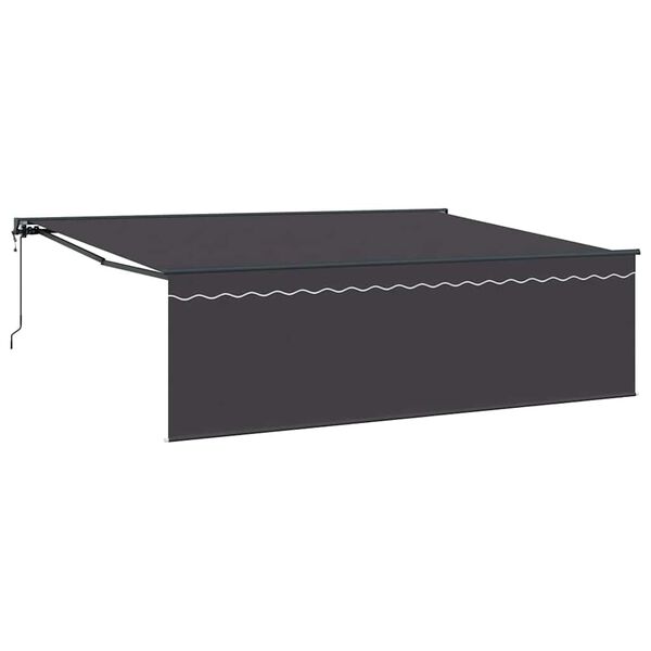 vidaXL Auvent R&eacute;tractable Anthracite 450 &times; 350 cm