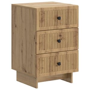 vidaXL Cabinet de chevet avec tiroir Ch&ecirc;ne artisanal 43 x 41 x 66,5 cm
