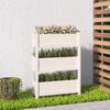 vidaXL Jardinière Blanc 77x25x104,5 cm Bois massif de pin