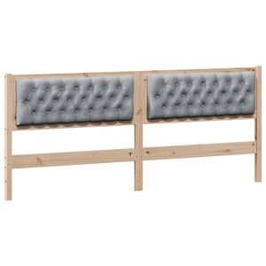 vidaXL T&ecirc;te de lit Marron et gris clair 200 cm Bois massif en pin