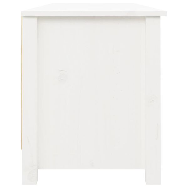vidaXL Banc &agrave; chaussures Blanc 110x38x45,5 cm Bois de pin massif