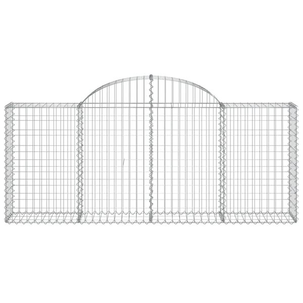 vidaXL Panier de gabions arqué 200x30x80/100 cm Fer galvanisé
