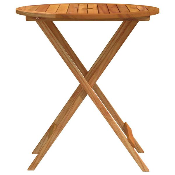 vidaXL Table de jardin pliable &Oslash;60x75 cm Bois d'eucalyptus solide