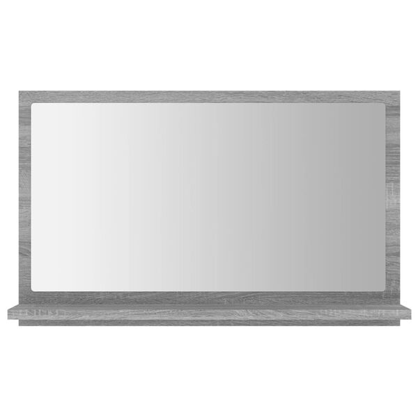 vidaXL Miroir de bain Sonoma gris 60x10,5x37 cm Bois d'ing&eacute;nierie
