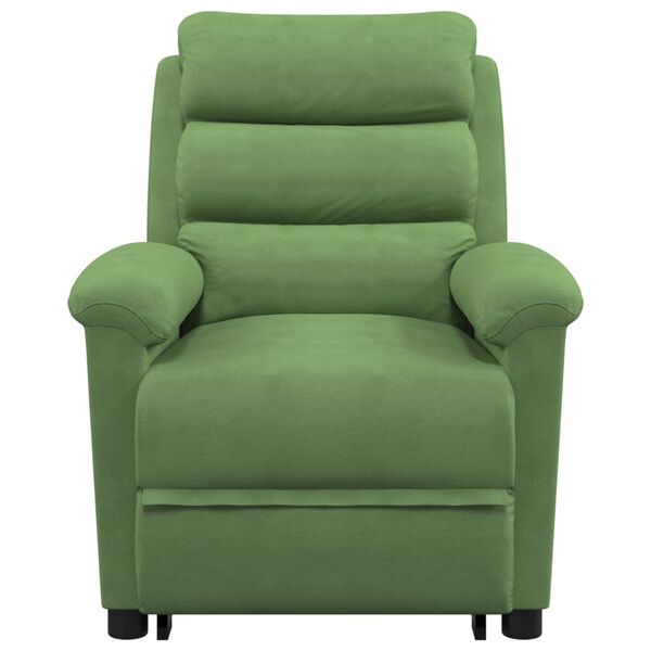 vidaXL Fauteuil de massage Vert clair Velours