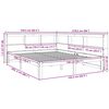 vidaXL Lit biblioth&egrave;que sans matelas cire marron 140x200 cm pin massif