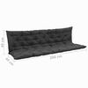 vidaXL Coussin de Chaise Balan&ccedil;oire Anthracite 200 x 49 x 6 cm