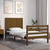 vidaXL Cadre de lit sans matelas marron miel bois massif