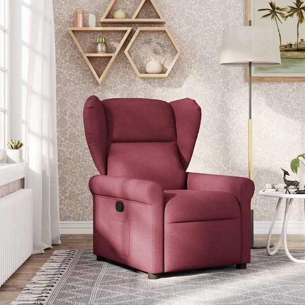 vidaXL Fauteuil inclinable Rouge bordeaux Tissu