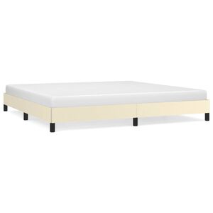 vidaXL Cadre de lit sans matelas crème 200x200 cm similicuir