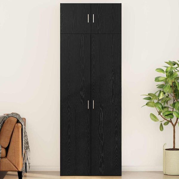 vidaXL Armoire de rangement 3 pcs Ch&ecirc;ne noir