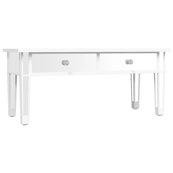 vidaXL Table basse à miroir 106x45x45 cm Bois d'ingénierie et verre
