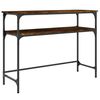 vidaXL Table console ch&ecirc;ne fum&eacute; 100x35,5x75 cm bois d'ing&eacute;nierie