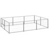vidaXL Chenil Argent&eacute; 6 m&sup2; Acier