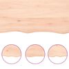 vidaXL Dessus de table bois massif non trait&eacute; bordure assortie