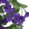 vidaXL Guirlandes de fleurs de No&euml;l 3 pcs violet fonc&eacute; 85 cm