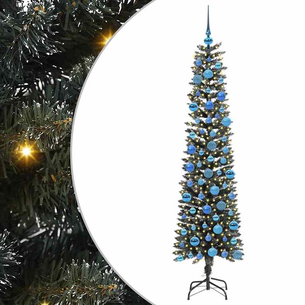 vidaXL Sapin de No&euml;l artificiel Vert 180 cm PVC, plastique et acier