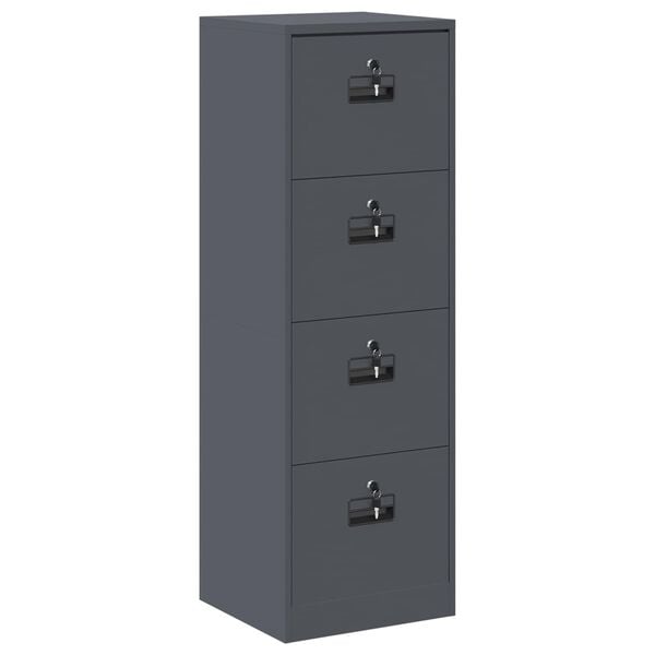 vidaXL Cabinet de Dossier avec tiroir Anthracite 45,5 x 42 x 139 cm