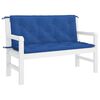 vidaXL Coussin de banc de jardin bleu 120x(50+50)x7 cm tissu oxford