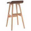 vidaXL Tabourets de bar lot de 2 taupe tissu
