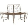 vidaXL Banc d'Arbre 4-Nombre de places 160 x 80 x 89 cm Acier