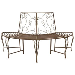 vidaXL Banc d'Arbre 4-Nombre de places 160 x 80 x 89 cm Acier