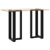 vidaXL Pieds de table de bar en forme de T, 2 pièces, noir, 40 x 35 x (90-91) cm, acier