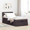 vidaXL Lit ottoman avec matelas marron fonc&eacute; 90x200 cm tissu