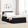 vidaXL Lit de Rangement avec matelas Noir 120 x 200 cm Velours