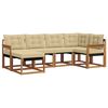 vidaXL Ensemble de canap&eacute;s d'ext&eacute;rieur 6 pcs Naturel et Beige