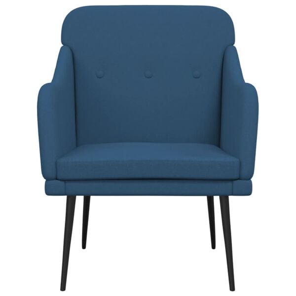 vidaXL Fauteuil Bleu 63x76x80 cm Tissu
